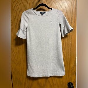 POLO RALPH LAUREN HEATHER GREY GIRLS SHIFT DRESS - SIZE L(12-14) - EUC